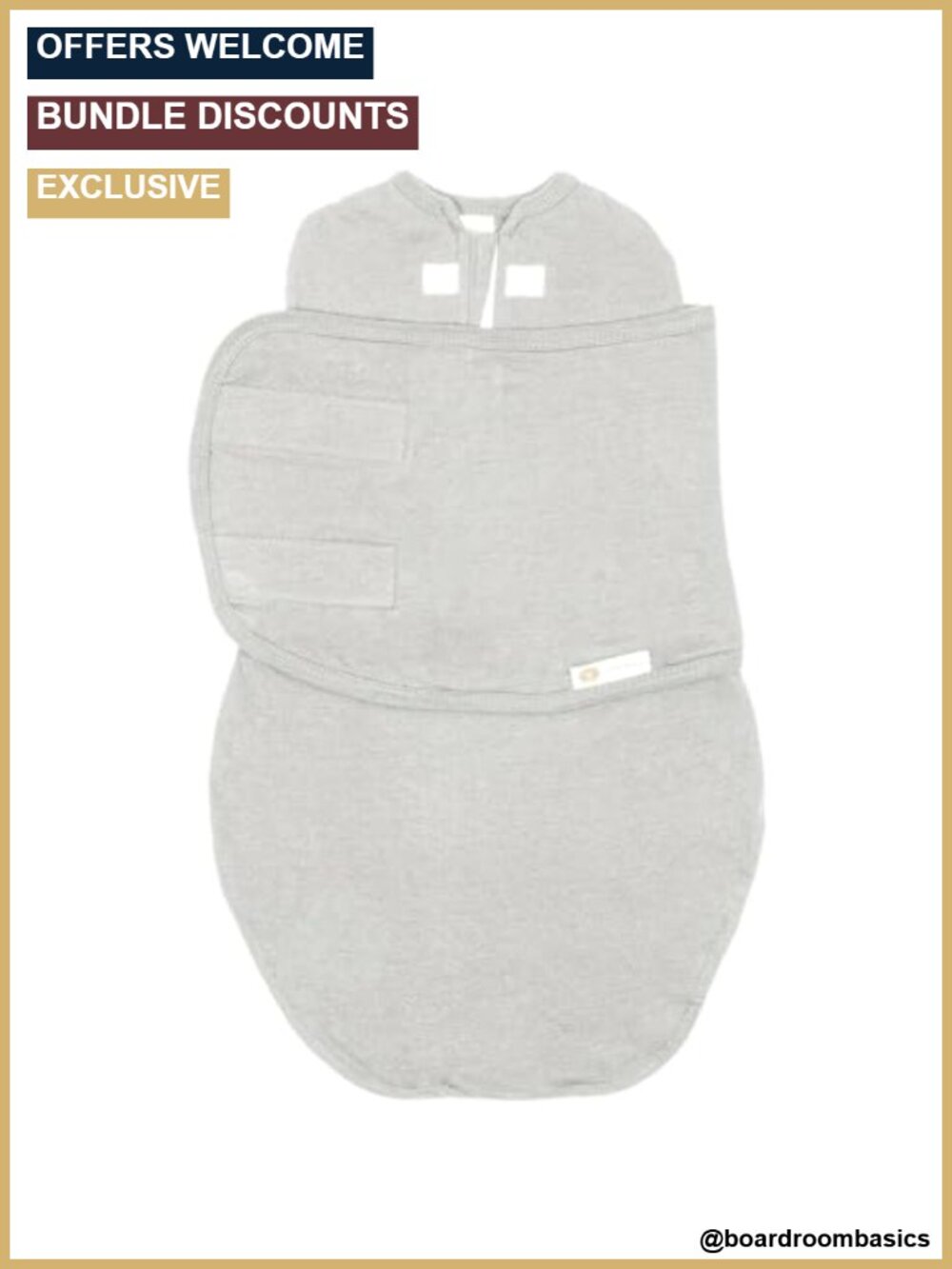 2-Way Starter Baby Swaddle Zip Jersey Cotton 0-3 Months 6-14 lbs